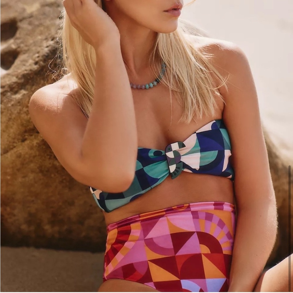 NWT Farm Rio Toucan Bandeau swim top